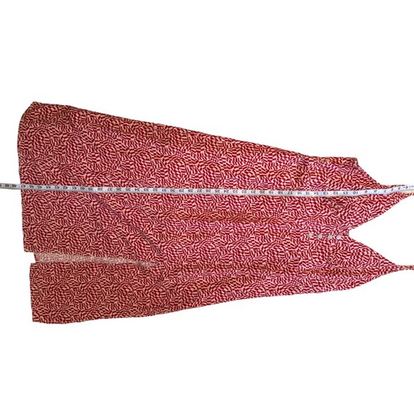 💖Urban Outfitters Red & White Print Maxi Dress With Buttons & Spaghetti Straps - Picture 6 of 7